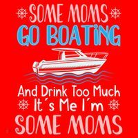 Moms Boating Mom Boat Captain Pontoon Sailor Cruising Gift Santa Hat thumb 1