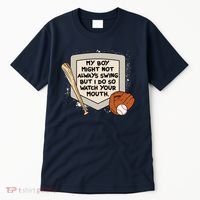 My Boy Might Not Always Swing But I Do Baseball Parent Tall T-Shirt thumb 0