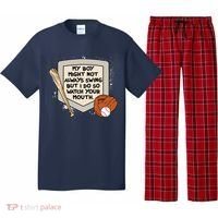 My Boy Might Not Always Swing But I Do Baseball Parent Pajama Set thumb 0
