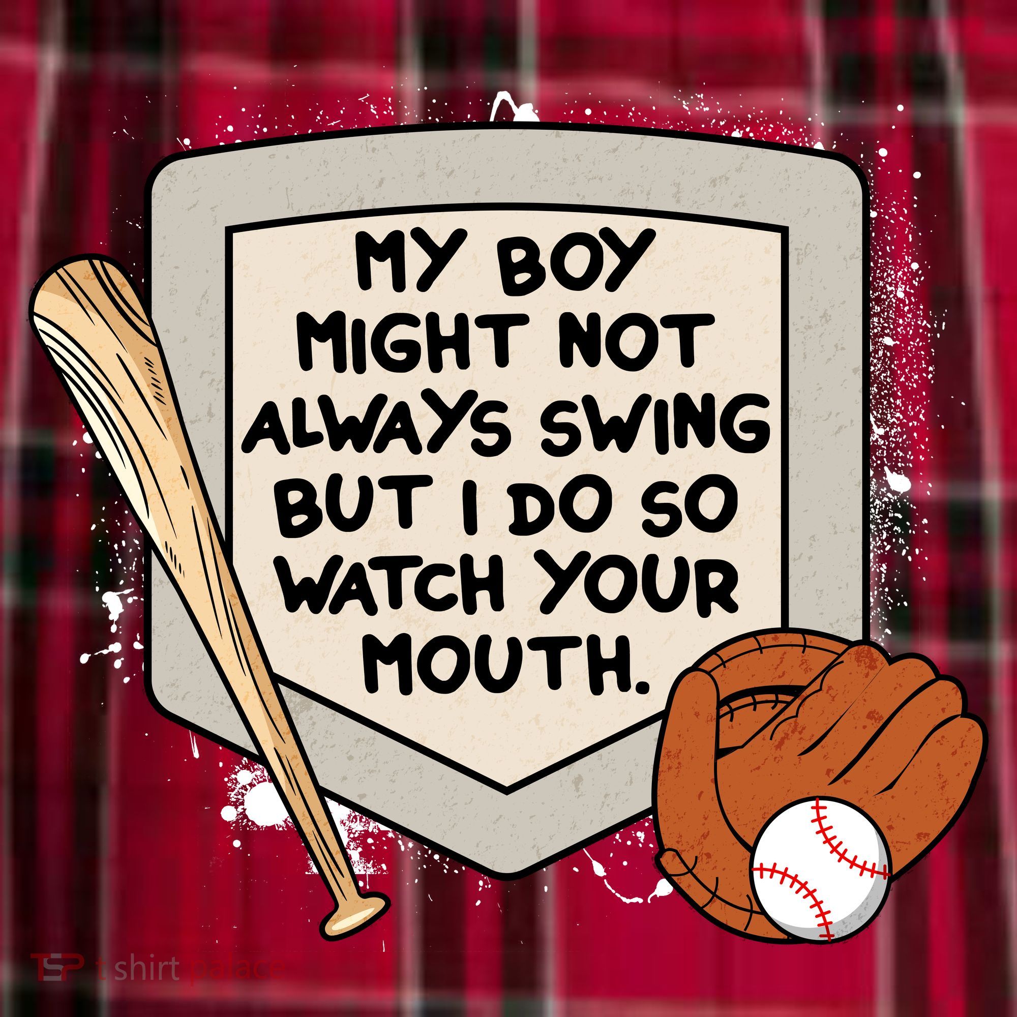 My Boy Might Not Always Swing But I Do Baseball Parent Women's Flannel Plaid Pajama Pants