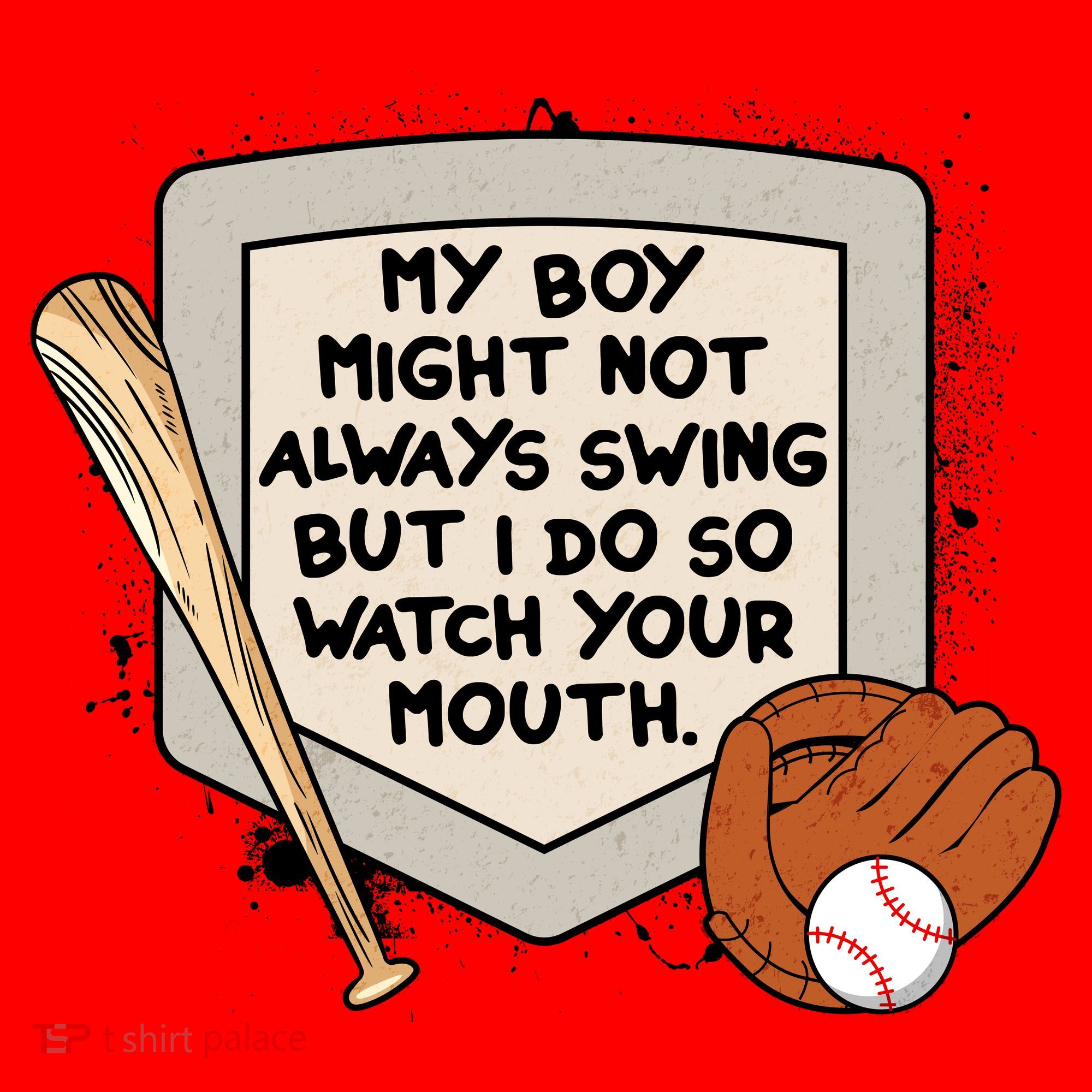 My Boy Might Not Always Swing But I Do Baseball Parent Santa Hat