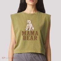 Mama Bear Garment-Dyed Women's Muscle Tee thumb 2