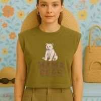 Mama Bear Garment-Dyed Women's Muscle Tee thumb 4