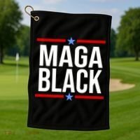 Maga Black Golf Towel thumb 1