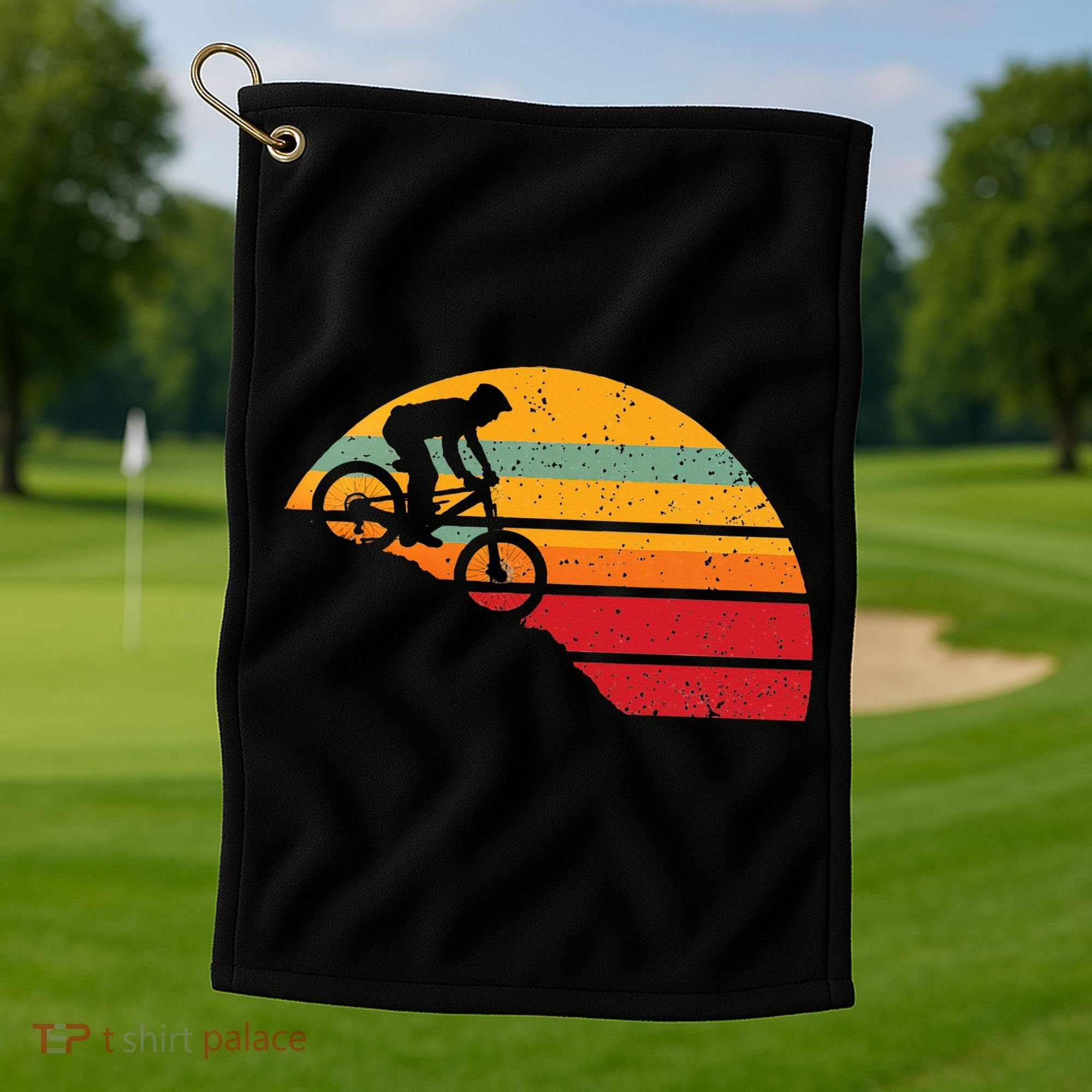 Mountain Biking Golf Towel