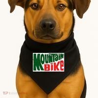 Mountain Bike Mtb Cycling Riding In Morning Dew USA-Made Doggie Bandana thumb 1