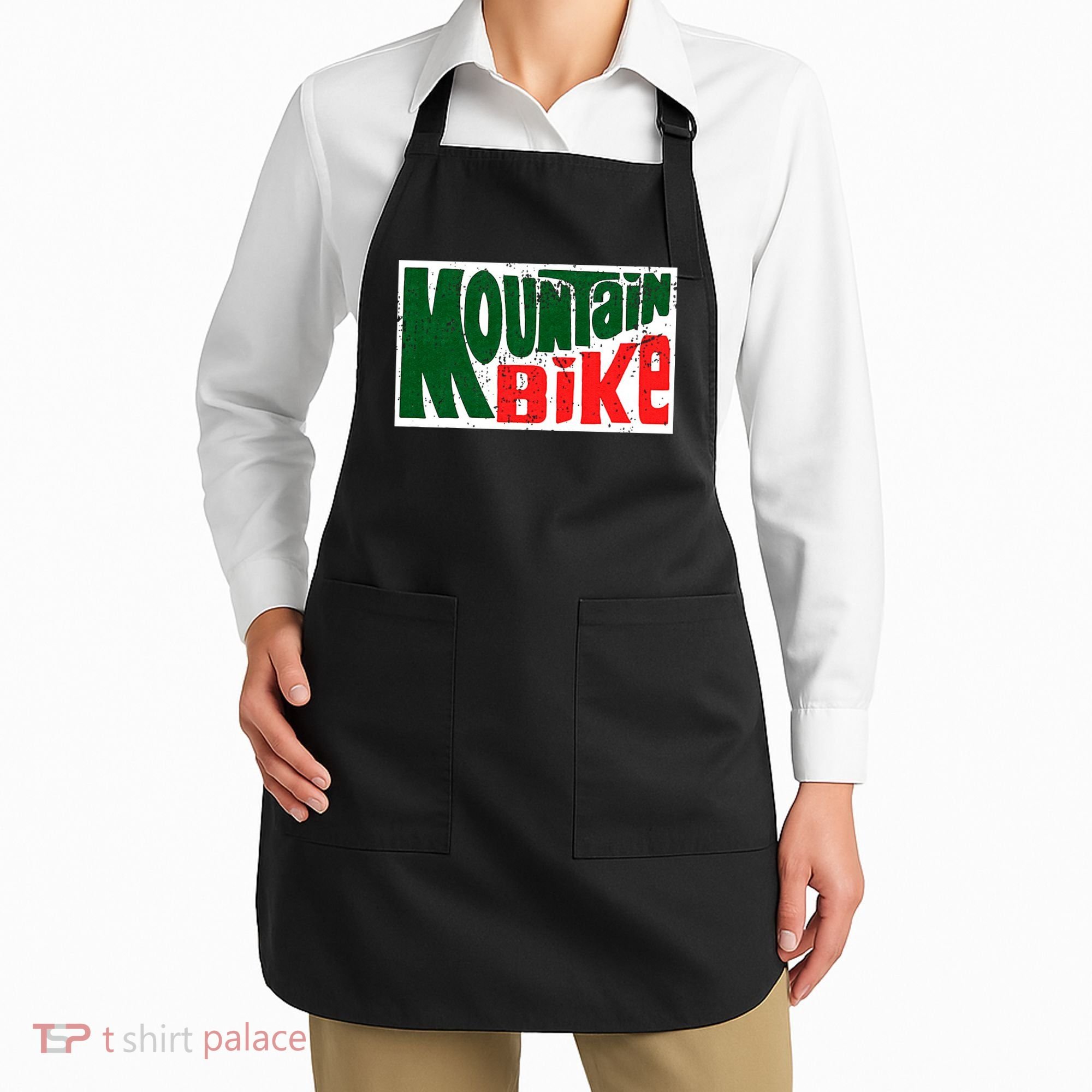 Mountain Bike Mtb Cycling Riding In Morning Dew Apron