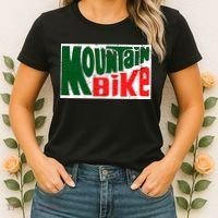 Mountain Bike Mtb Cycling Riding In Morning Dew Women's T-Shirt thumb 2