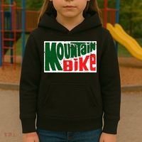 Mountain Bike Mtb Cycling Riding In Morning Dew Kids Hoodie thumb 3