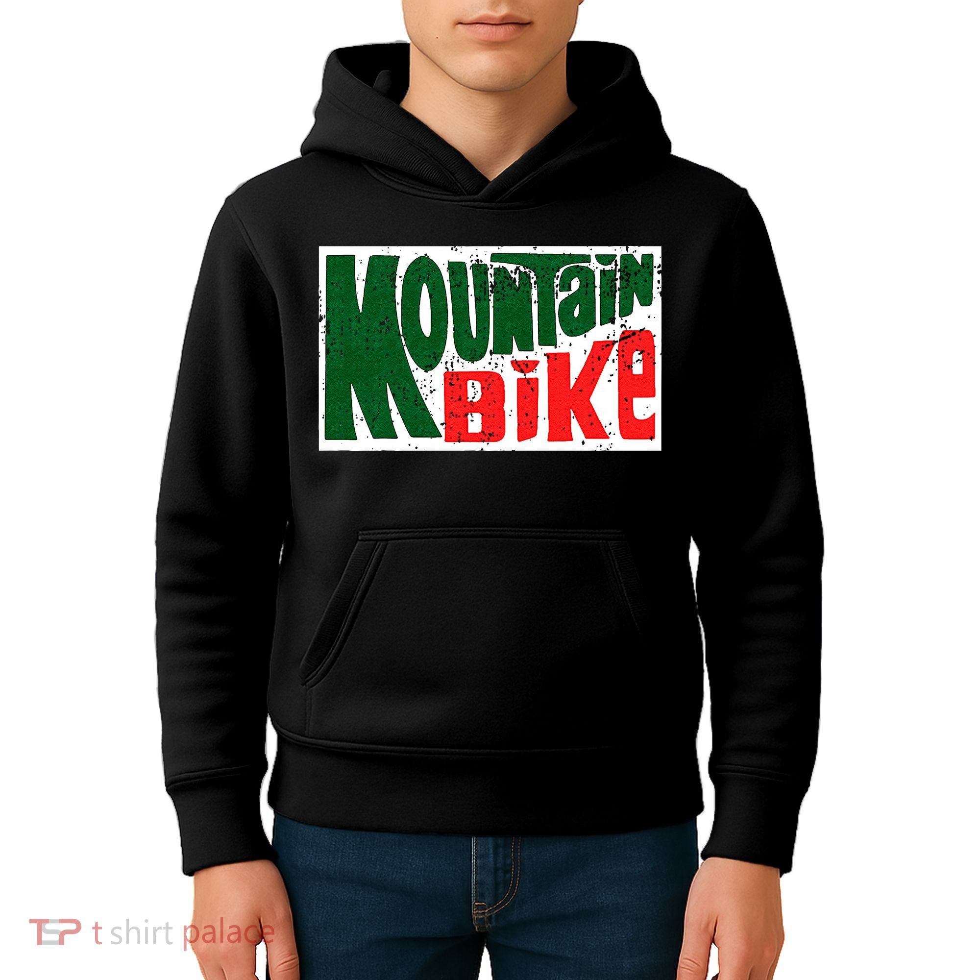 Mountain Bike Mtb Cycling Riding In Morning Dew Kids Hoodie