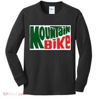 Mountain Bike Mtb Cycling Riding In Morning Dew Kids Long Sleeve Shirt thumb 0