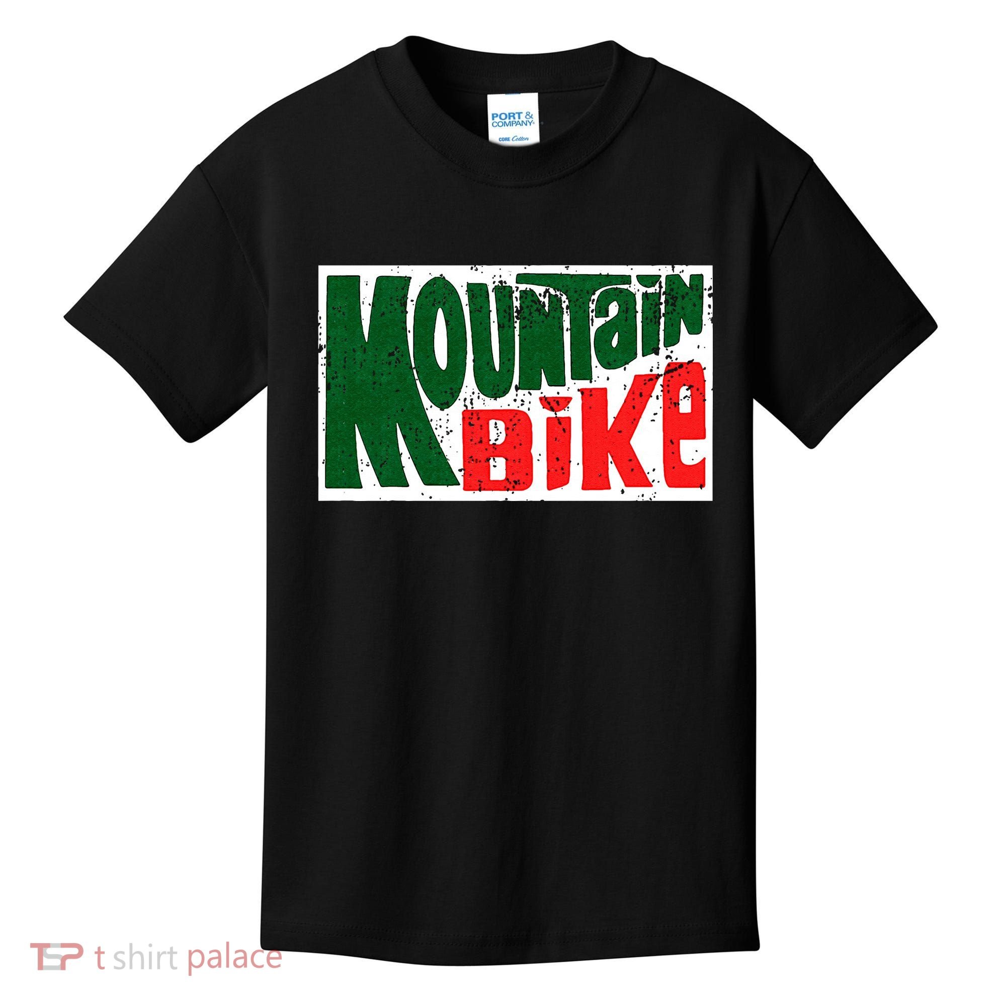 Mountain Bike Mtb Cycling Riding In Morning Dew Kids T-Shirt