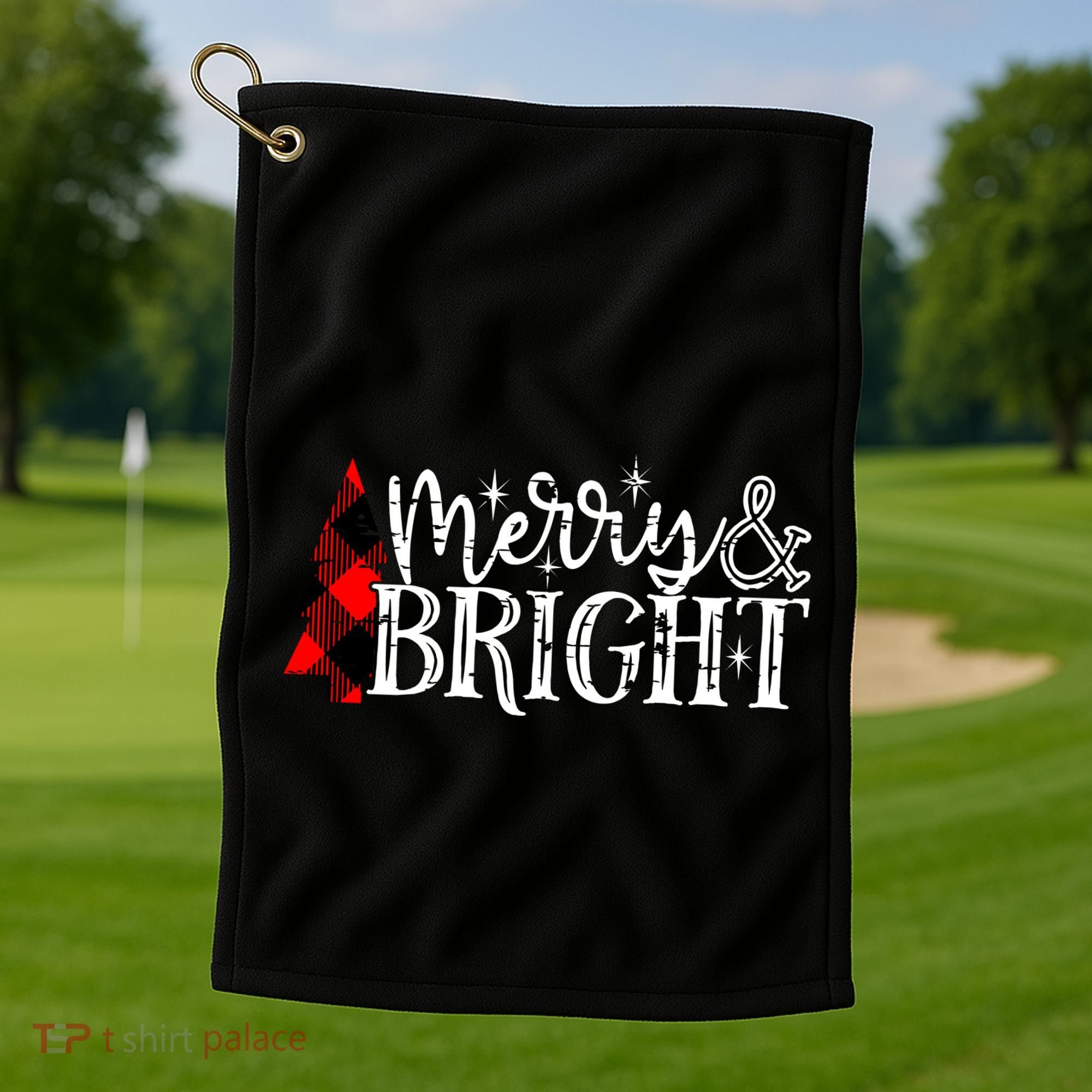 Merry & Bright Golf Towel
