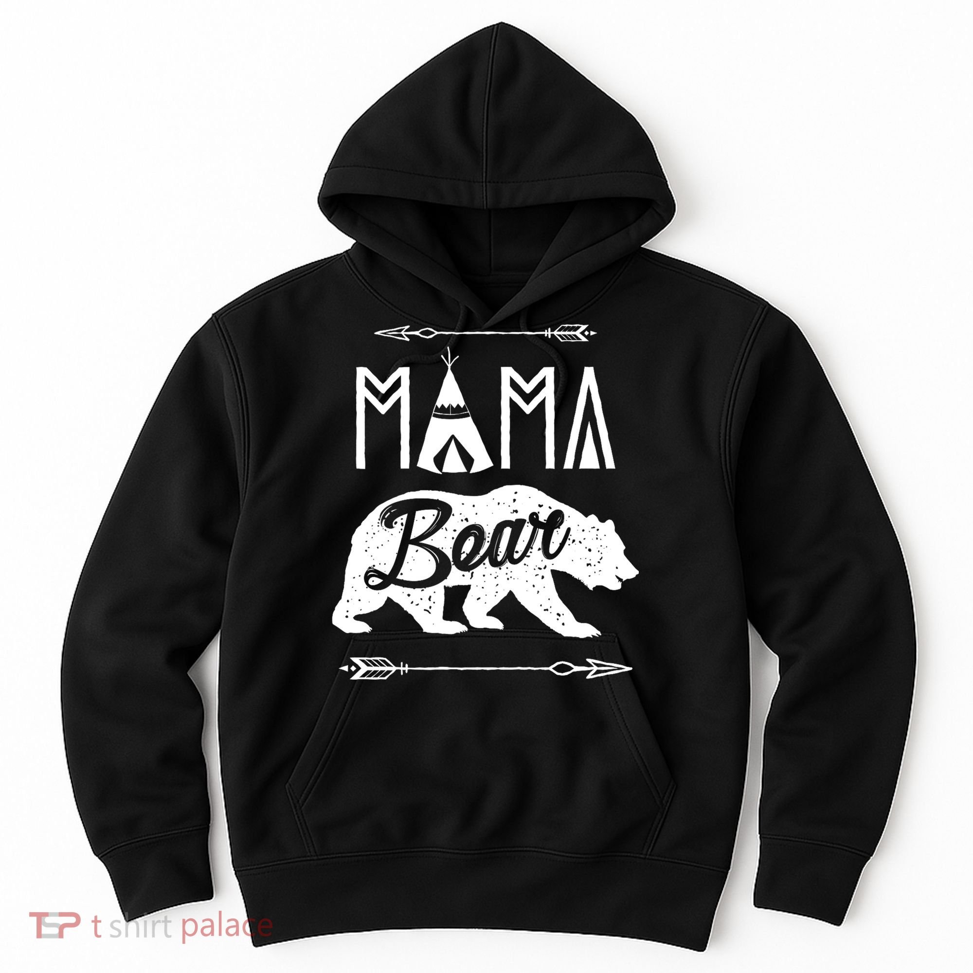 Mama Bear Mothers Day Family Matching Couple Hoodie