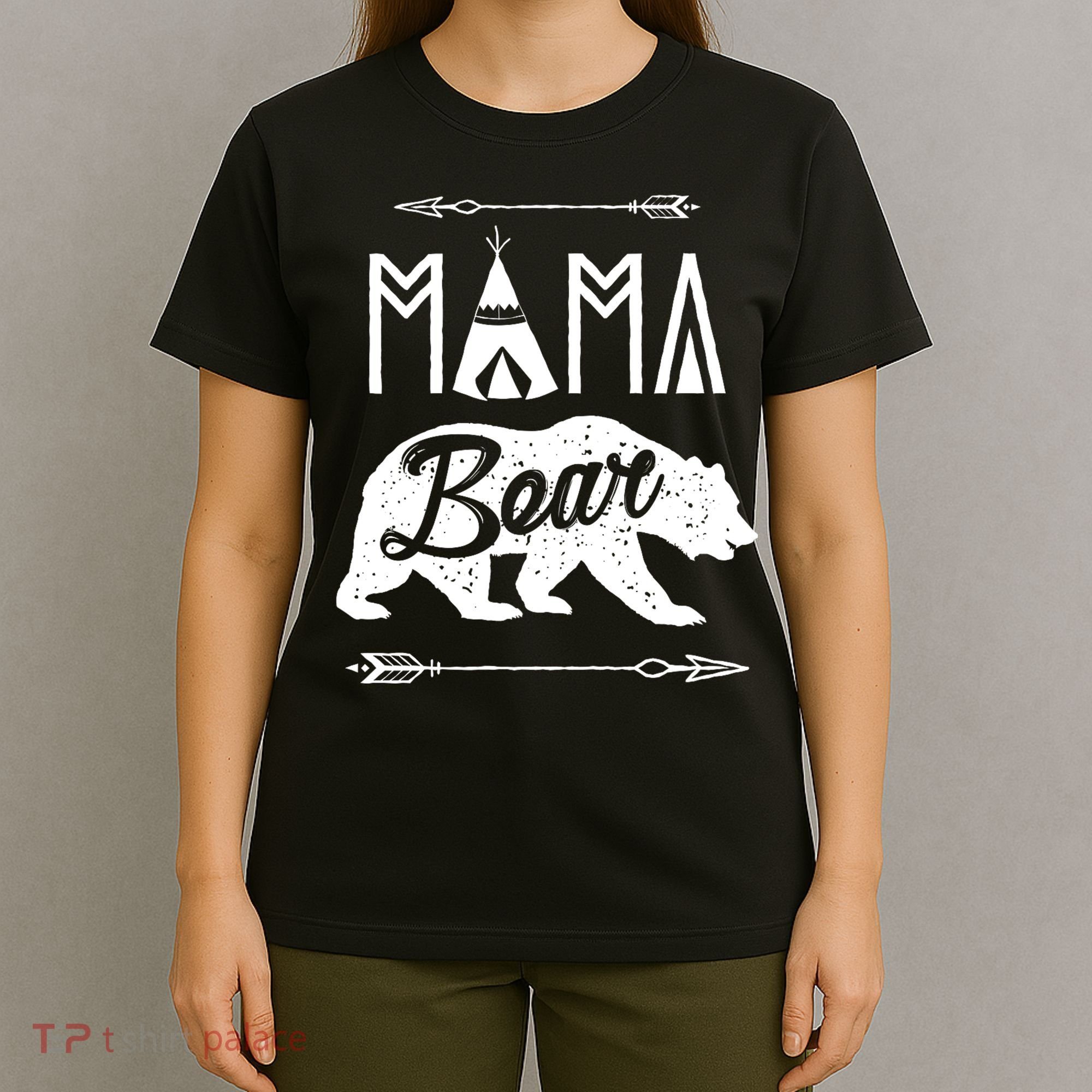 Mama Bear Mothers Day Family Matching Couple T-Shirt