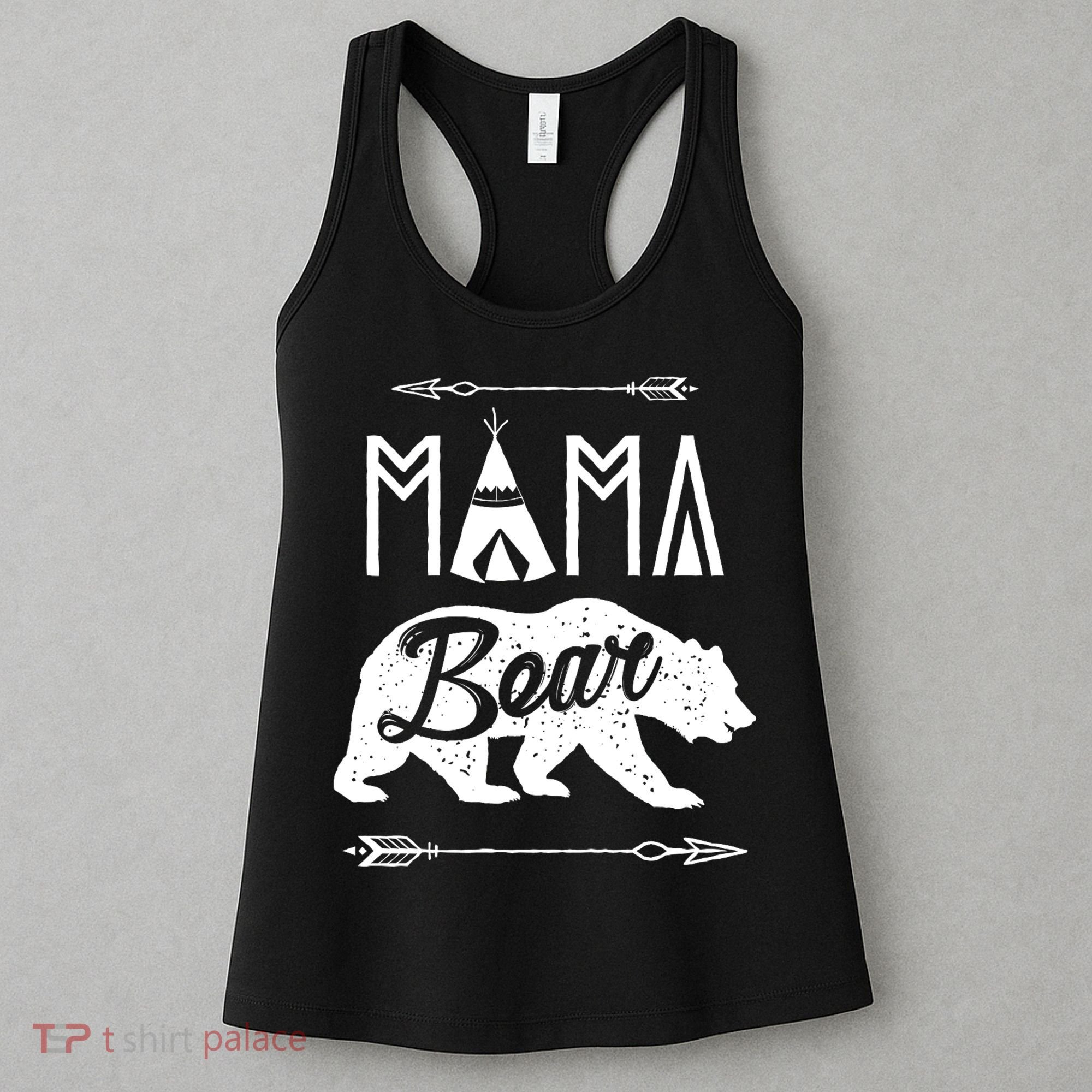 Mama Bear Mothers Day Family Matching Couple Women's Tank Top