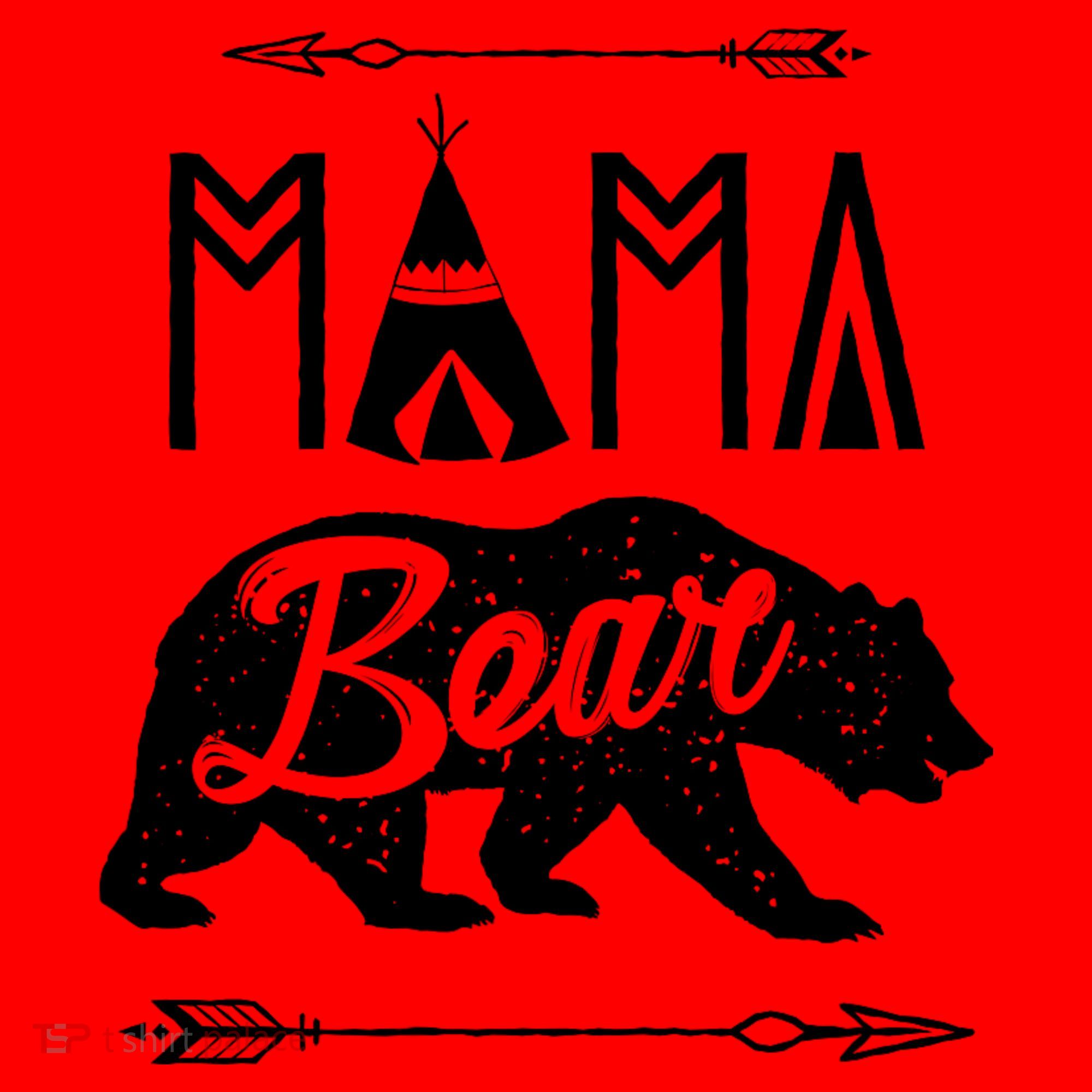 Mama Bear Mothers Day Family Matching Couple Santa Hat