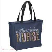 Mother Baby Nurse Appreciation Postpartum Long Sleeve Tote Bag thumb 2