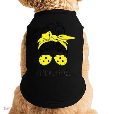 Messy Bun Number One Paddleball PickleBall Lover Doggie Tank