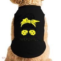Messy Bun Number One Paddleball PickleBall Lover Doggie Tank thumb 0