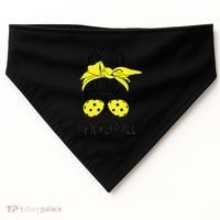 Messy Bun Number One Paddleball PickleBall Lover USA-Made Doggie Bandana thumb 0