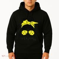Messy Bun Number One Paddleball PickleBall Lover Hoodie thumb 2