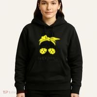Messy Bun Number One Paddleball PickleBall Lover Hoodie thumb 5