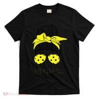 Messy Bun Number One Paddleball PickleBall Lover T-Shirt thumb 0