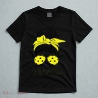 Messy Bun Number One Paddleball PickleBall Lover T-Shirt thumb 5
