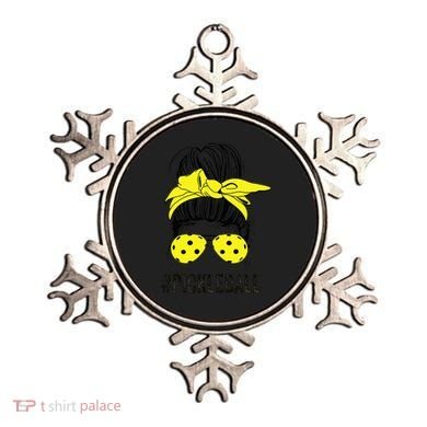 Messy Bun Number One Paddleball PickleBall Lover Ornament