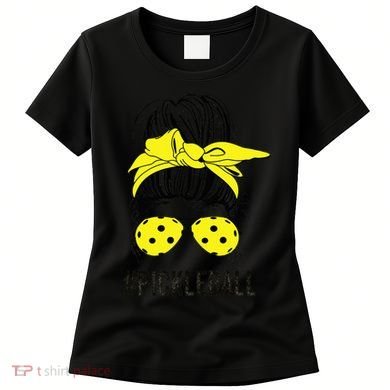 Messy Bun Number One Paddleball PickleBall Lover Women's T-Shirt