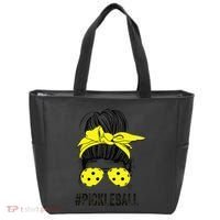 Messy Bun Number One Paddleball PickleBall Lover Tote Bag thumb 0