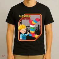 Master Builder Never Tired Construction Building Blocks Toy T-Shirt thumb 3