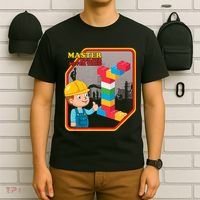 Master Builder Never Tired Construction Building Blocks Toy T-Shirt thumb 6