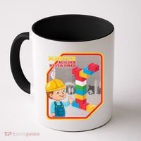 Master Builder Never Tired Construction Building Blocks Toy Coffee Mug thumb 0