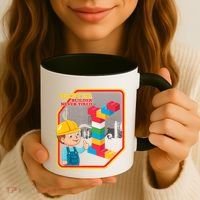 Master Builder Never Tired Construction Building Blocks Toy Coffee Mug thumb 3