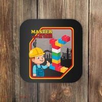 Master Builder Never Tired Construction Building Blocks Toy Coaster thumb 0