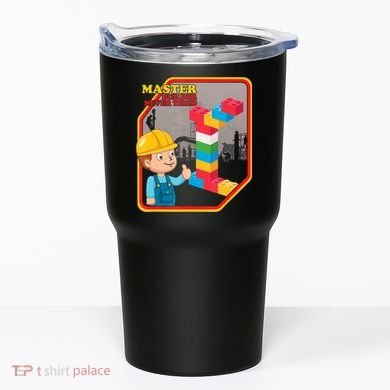 Master Builder Never Tired Construction Building Blocks Toy Tumbler