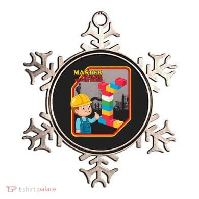Master Builder Never Tired Construction Building Blocks Toy Ornament