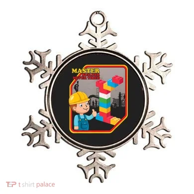 Master Builder Never Tired Construction Building Blocks Toy Ornament