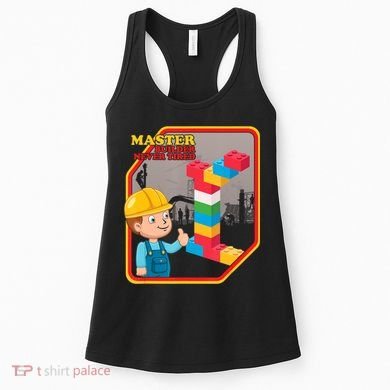Master Builder Never Tired Construction Building Blocks Toy Women's Tank Top