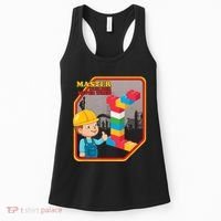 Master Builder Never Tired Construction Building Blocks Toy Women's Tank Top thumb 0