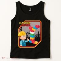 Master Builder Never Tired Construction Building Blocks Toy Tank Top thumb 2