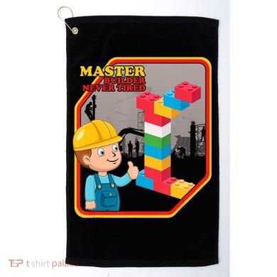 Master Builder Never Tired Construction Building Blocks Toy Golf Towel