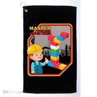 Master Builder Never Tired Construction Building Blocks Toy Golf Towel thumb 0
