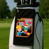Master Builder Never Tired Construction Building Blocks Toy Golf Towel thumb 2