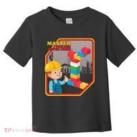 Master Builder Never Tired Construction Building Blocks Toy Toddler T-Shirt thumb 0