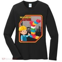 Master Builder Never Tired Construction Building Blocks Toy Women's Long Sleeve Shirt thumb 0