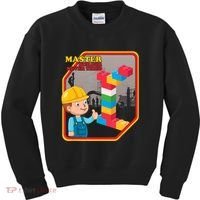 Master Builder Never Tired Construction Building Blocks Toy Kids Sweatshirt thumb 0