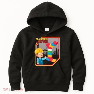Master Builder Never Tired Construction Building Blocks Toy Kids Hoodie